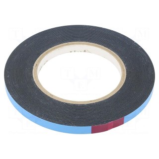 Tape: fixing | W: 9mm | L: 10m | Thk: 0.8mm | two-sided adhesive | acrylic