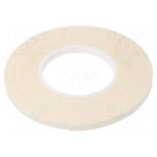 Tape: fixing | W: 9mm | L: 11m | Thk: 1mm | two-sided adhesive | white