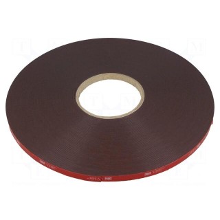 Tape: fixing | W: 9mm | L: 33m | Thk: 1.1mm | acrylic | dark grey | UL-746C