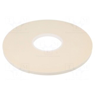Tape: fixing | W: 9mm | L: 33m | Thk: 1mm | two-sided adhesive | white
