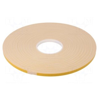 Tape: fixing | W: 9mm | L: 50m | Thk: 1.15mm | double-sided | acrylic | 80°C