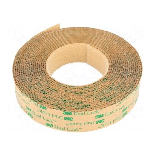 Tape: hook and loop | W: 25mm | L: 5m | Thk: 2.31mm | acrylic | -29÷70°C