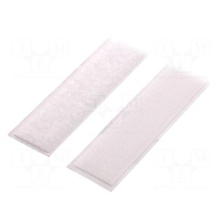 Tape: hook and loop | W: 25mm | L: 5m | Thk: 3mm | rubber | white | -10÷60°C