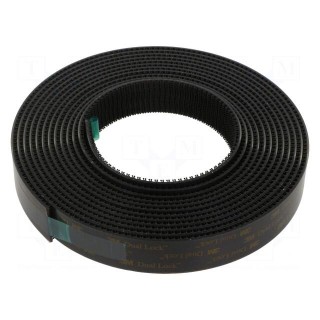 Tape: hook and loop | W: 25mm | L: 5m | Thk: 3.51mm | acrylic | black