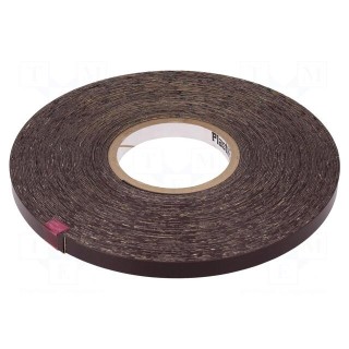 Tape: magnetic | W: 12mm | L: 30m | Thk: 0.84mm | acrylic | brown