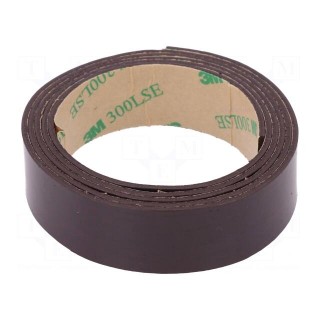 Tape: magnetic | W: 19mm | L: 1m | Thk: 1.55mm | rubber