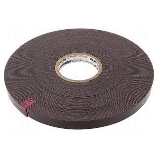 Tape: magnetic | W: 19mm | L: 30m | Thk: 1.55mm | rubber