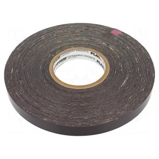 Tape: magnetic | W: 19mm | L: 30m | Thk: 840um | acrylic | brown