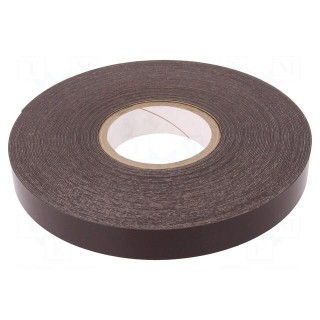 Tape: magnetic | W: 25mm | L: 30m | Thk: 0.84mm | acrylic | brown | -40÷71°C