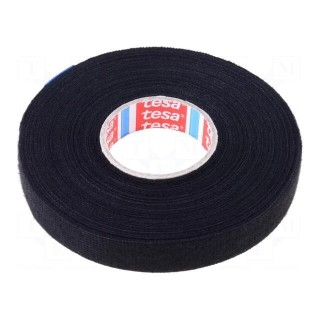Tape: textile | W: 15mm | L: 25m | Thk: 250um | Automotive | rubber | black