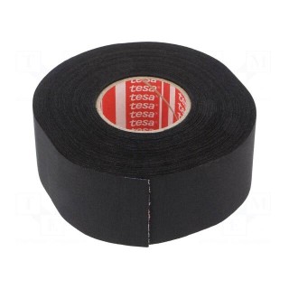 Fabric tape | PET wool | W: 38mm | L: 25m | black