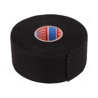 Fabric tape | PET wool | W: 50mm | L: 25m | black