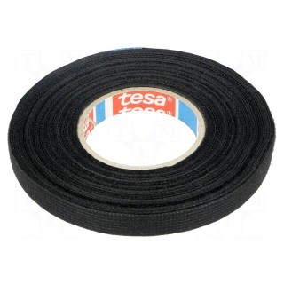 Fabric tape | PET wool | W: 9mm | L: 15m | black