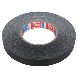 Tape: duct | W: 19mm | L: 50m | Thk: 0.31mm | black | natural rubber | 13%