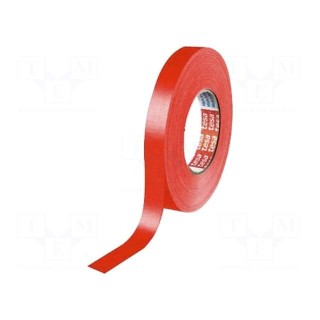 Tape: duct | W: 19mm | L: 50m | Thk: 310um | red | natural rubber | 13%