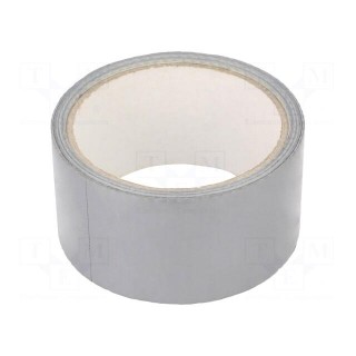 Tape: duct | W: 48mm | L: 10m | Thk: 0.14mm | silver | rubber | -10÷75°C