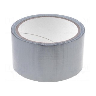 Tape: duct | W: 50mm | L: 50m | Thk: 0.155mm | silver | rubber | 0÷60°C