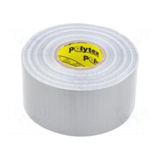Tape: duct | W: 48mm | L: 25m | Thk: 0.23mm | silver | natural rubber | 10%