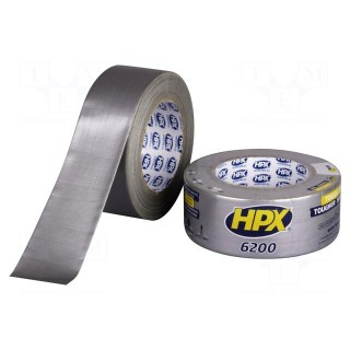 Tape: duct | W: 48mm | L: 25m | Thk: 0.3mm | silver | natural rubber | 12%