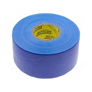 Tape: duct | W: 48mm | L: 25m | Thk: 0.25mm | blue | natural rubber | 15%