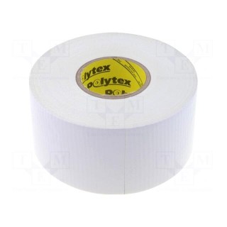 Tape: duct | W: 48mm | L: 25m | Thk: 0.25mm | white | natural rubber | 15%