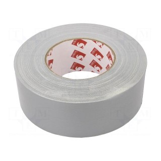 Tape: duct | W: 50mm | L: 50m | Thk: 0.26mm | silver | rubber | -20÷80°C