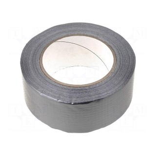 Tape: duct | W: 50mm | L: 50m | Thk: 0.155mm | silver | rubber | 0÷60°C