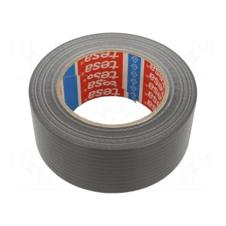 Tape: duct | W: 50mm | L: 50m | Thk: 150um | grey | synthetic rubber | 20%