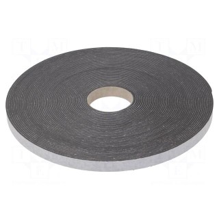 Tape: sealing | W: 20mm | L: 30m | Thk: 3mm | grey | rubber hot-melt | 130%
