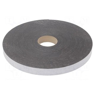 Tape: sealing | W: 30mm | L: 30m | Thk: 3mm | grey | rubber hot-melt | 130%