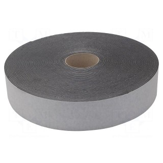 Tape: sealing | W: 70mm | L: 30m | Thk: 3mm | grey | rubber hot-melt | 130%