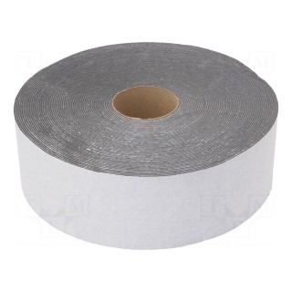 Tape: sealing | W: 95mm | L: 30m | Thk: 2mm | grey | rubber hot-melt | 130%