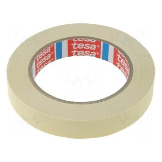 Tape: masking | W: 19mm | L: 50m | Thk: 0.125mm | 10% | natural rubber