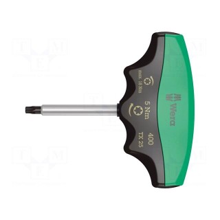 Screwdriver | Torx® | torque | TX25 | Blade length: 60mm | max.5Nm