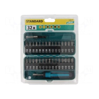 Kit: screwdriver bits | hex key,Phillips,slot,Torx® | metal case