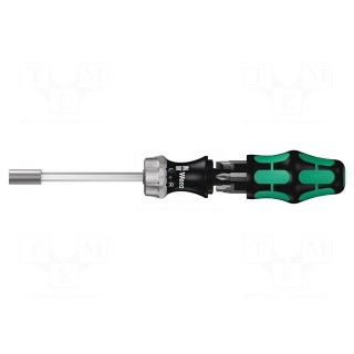 Kit: screwdrivers | 6pcs | with ratchet | Phillips,square,slot | 25mm