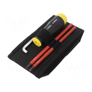 Kit: screwdrivers | dynamometric,insulated | 1kVAC | MOD | Size: 1,2