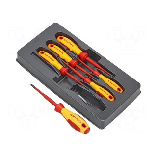 Kit: screwdrivers | insulated | 1kVAC | 6pcs.
