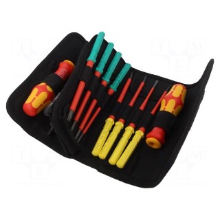 Kit: screwdrivers | insulated | 1kVAC | case | 17pcs.