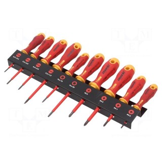 Kit: screwdrivers | insulated | 1kVAC | Kit: screwdrivers hanger