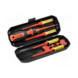 Kit: screwdrivers | insulated | 1kVAC | Phillips,slot | 8pcs.