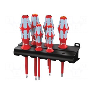 Kit: screwdrivers | insulated | 1kVAC | Pozidriv®,slot | 6pcs.
