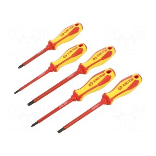 Kit: screwdrivers | insulated | Phillips,slot | 5pcs.