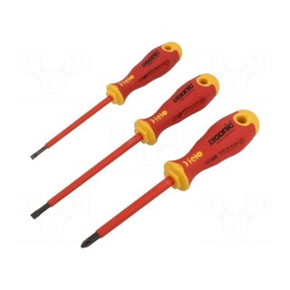 Kit: screwdrivers | insulated | Phillips,slot | ERGONIC® | 3pcs.