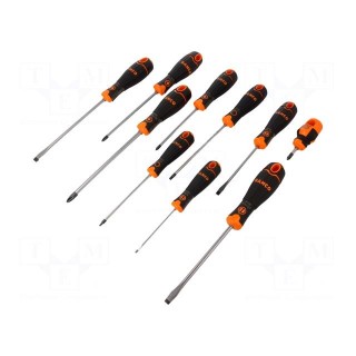 Kit: screwdrivers | Pcs: 10 | Phillips,Pozidriv®,square,slot