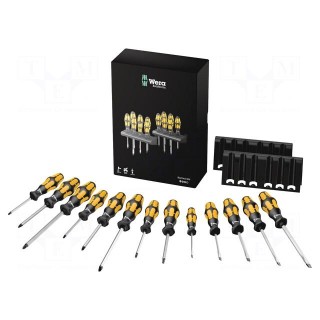 Kit: screwdrivers | for impact,assisted with a key | 13pcs.