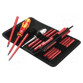 Kit: screwdrivers | Pcs: 16 | insulated | 1kVAC | Application: WERA.2GO