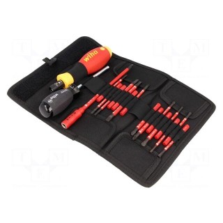 Kit: screwdrivers | torque,insulated | 1kVAC | ±6% | 1÷5Nm | bag | 18pcs.