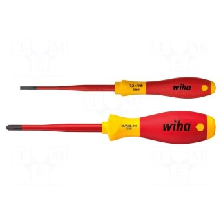 Kit: screwdrivers | insulated,slim | 1kVAC | Size: SL 3,5,SL/PZ2