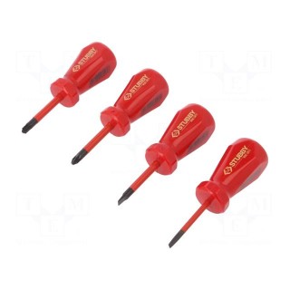 Kit: screwdrivers | insulated | 1kVAC | Size: SL 5,5,SL/PZ1,SL/PZ2